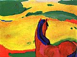 Franz Marc Canvas Paintings - Horse in a Landscape
